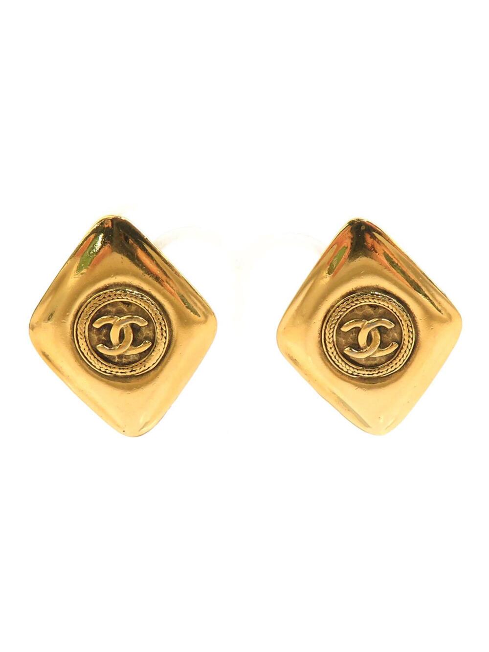 Chanel Cc Logo Clip-On Earrings Gold- #347270C60B